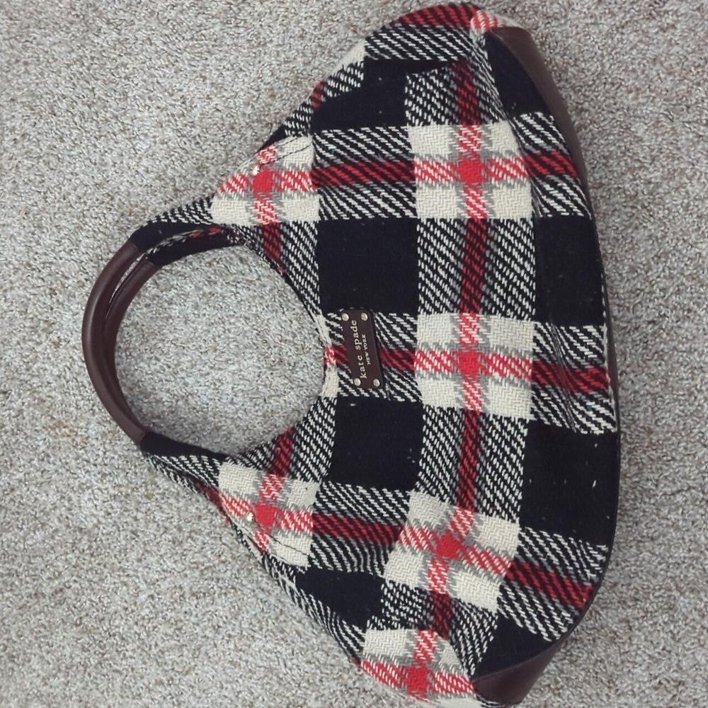 Kate Spade Shon Ruby Park Wool Plaid bag